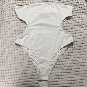 White Cut-Out One-Piece Swimsuit